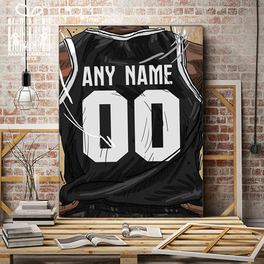 Brooklyn Nets Jersey Custom Canvas Print Wall Art for Boy Girl Men Women Basketball Personalized Canvas Art